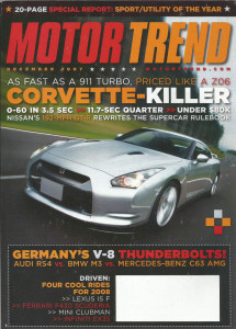 MOTOR TREND 2007 DEC - NISSAN GT-R, C63 vs. M3 vs. RS4